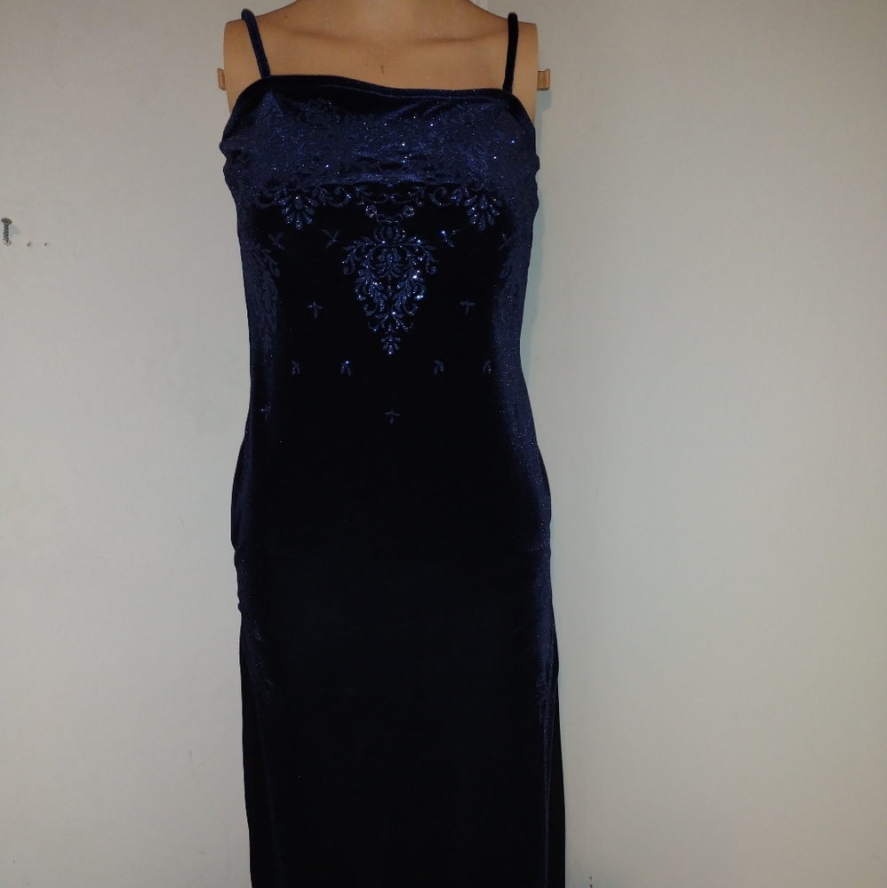 Blue long dress